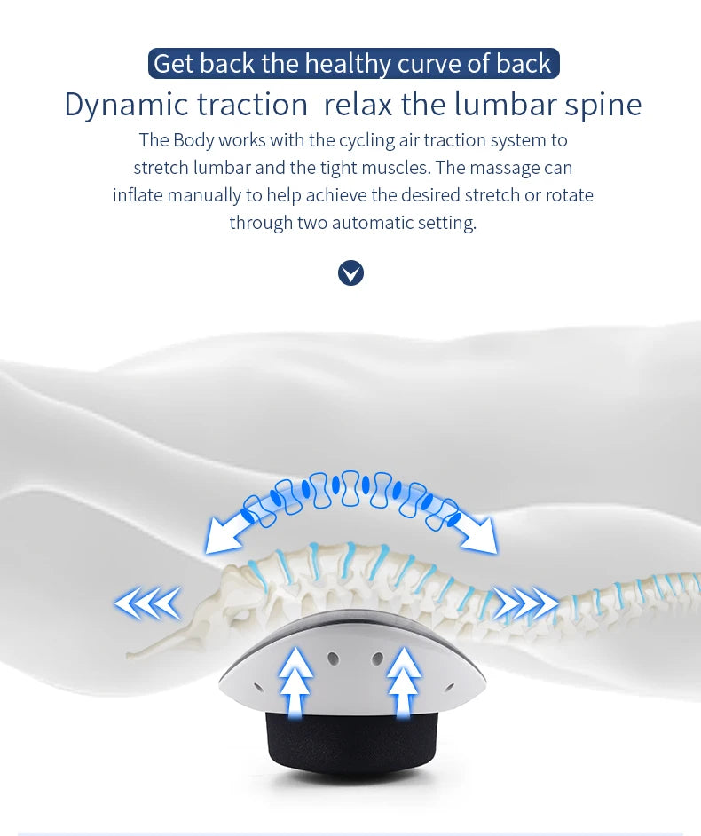 Electric Lumbar Massager with Dynamic Traction to Relax Lumbar Spine and Stretch Back Muscles